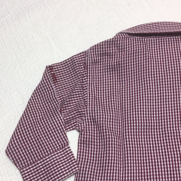 12m (4/$20) Maroon Check Shirt by Calvin Klein - Picture 12 of 15